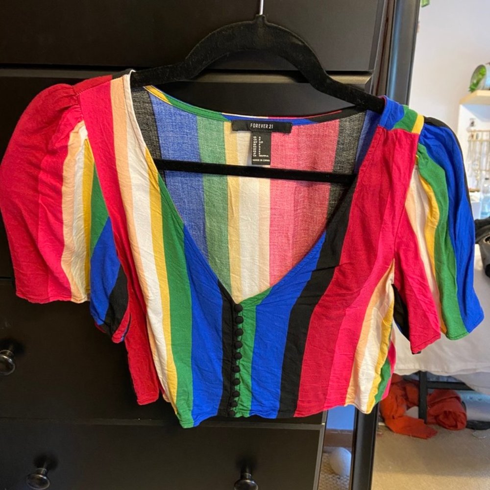 Rainbow crop top